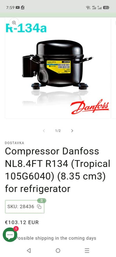 DENFOS german compressor Refrigerator