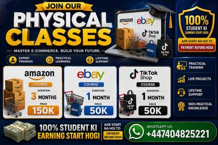 Amazon, eBay & TikTok Shop Physical Classes | Learn & Start Earning