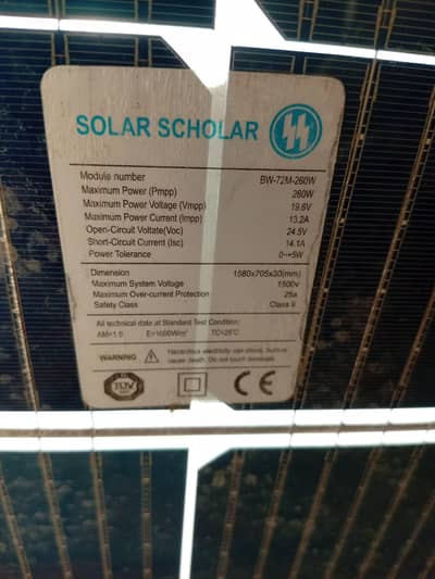 2x Solar Panels 260W With Frame – Working Condition