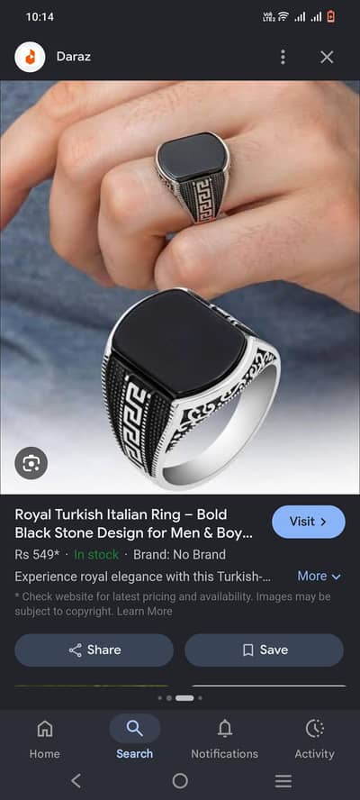 Ring/silver/turkish/gents