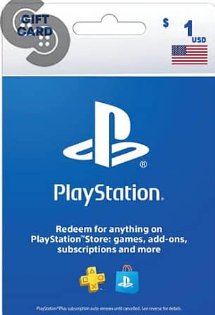 psn card 1 dollar us region