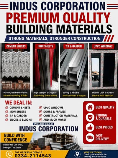 Premium Cement Sheets, Iron Sheets, T. R Sheets & Garders