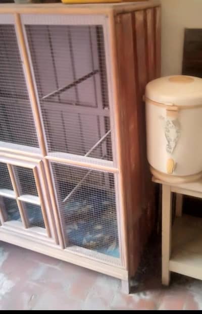 wooden bird cage