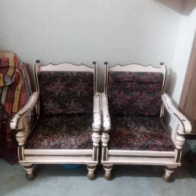 5 seater sofa set with table pure wood no demag