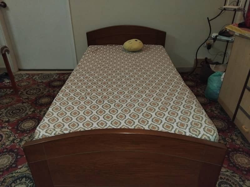 Solid Wood Bed Good Condition 0
