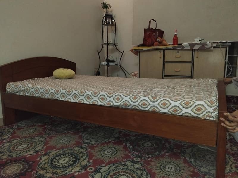 Solid Wood Bed Good Condition 2