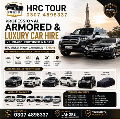 BULLETPROOF CAR RENTAL – LAHORE  Premium & Secure Travel Services