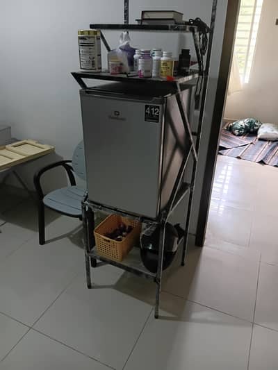 dawlance 4890 silver single door mini fridge with stand