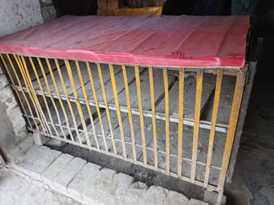 Iron cage 6X3 ft with heavy duty Wheels