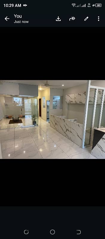 Brand new Office ful furnished 2nd floor with lift glass elevations in DHA phase 2 ext ShahBaz BaLoch 0322.5996882