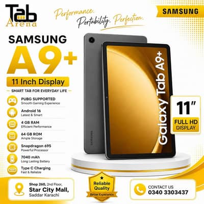 Samsung Galaxy Tab A9+ 4GB 64GB Snapdragon 695 | 11" FHD Display
