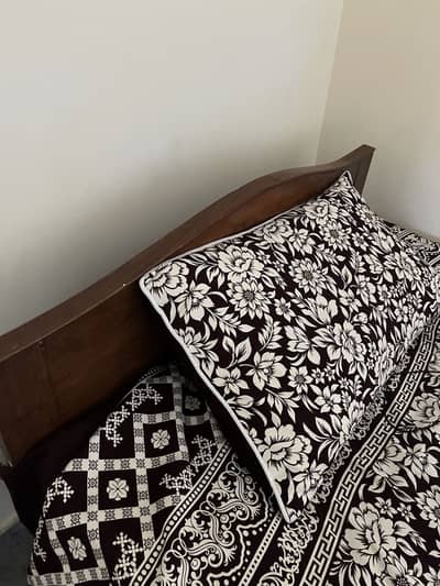 Original wood Single bed pair with orthopodic matrices