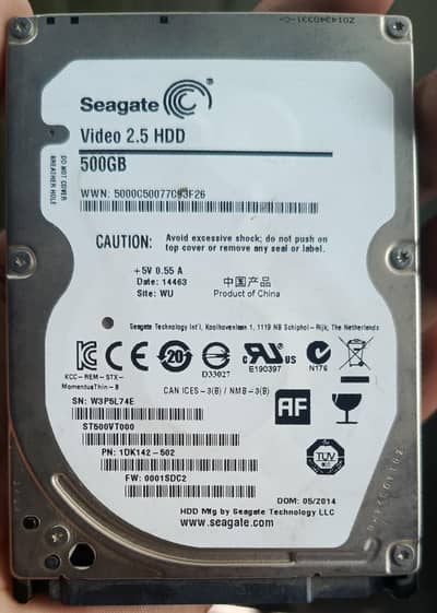 Seagate 500GB 2.5 inch HDD - 100% Tested & Healthy