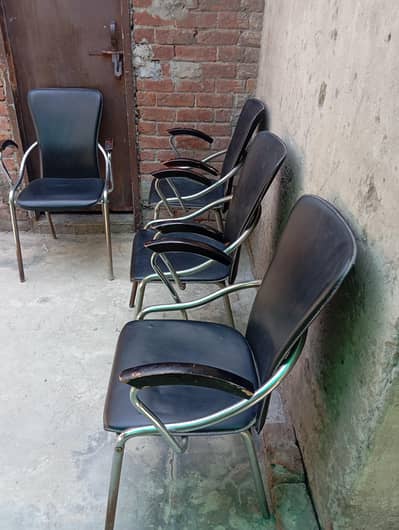 4 leather chairs