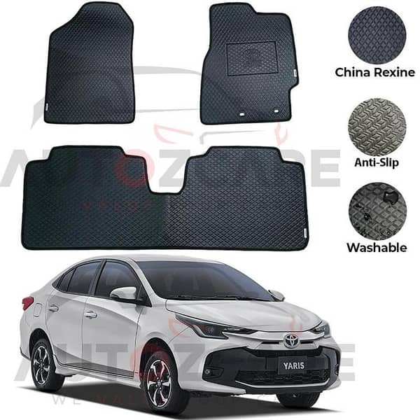 Toyota Yaris China Rexine Floor Mat 3PCS - Model 2020-2025