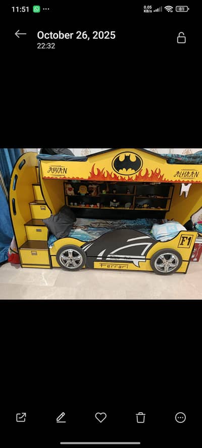 like new batman  bunk bed perfect for your little superheroes