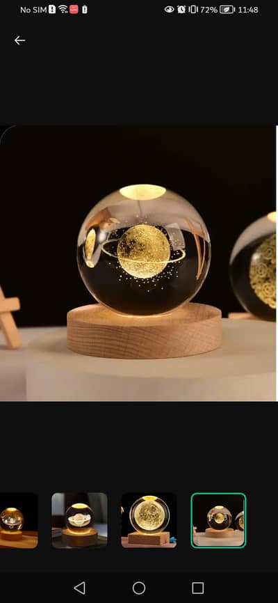 Crystal globe lamp