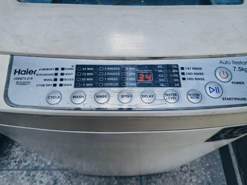 Haier Fully automatic 7.5 kg  machine 1
