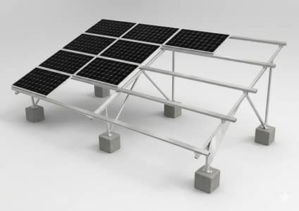 Elevated Solar Panel Structure | Civil Pipe Work Complete Installation