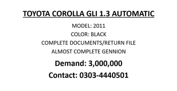 TOYOTA COROLLA GLI 1.3 AUTOMATIC