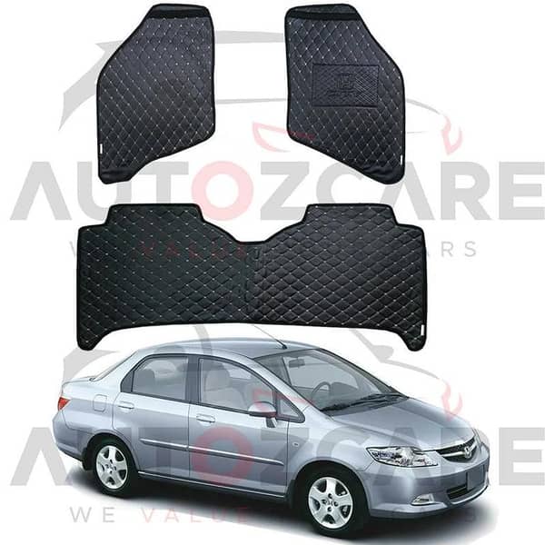 Honda City 7D Floor Mat ( Flat Style ) 3PCS - Model 2003-2008