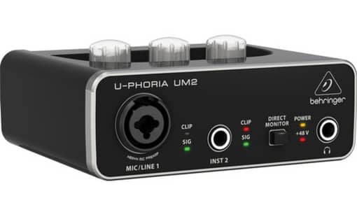 Behringer U-PHORIA UM2 2×2 USB Audio Interface