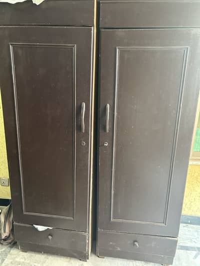 3 single wooden Almari/Cupboard