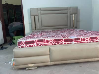 Almost new double bed with dressing table and side tables