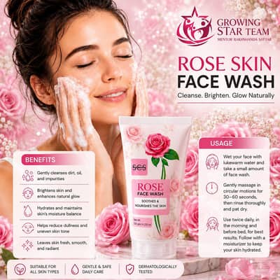 SCS Rose Face Wash 120gm Original - Garmi Daane Ka Toor - 960 COD