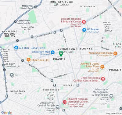 Back of Main Residential Plot 1 Kanal For sale In Johar Town Phase 2 - Block L