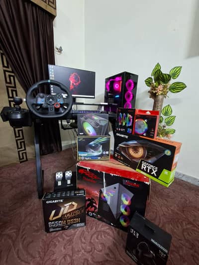 Rtx 3050 8gb with Ryzen 5 5500 gaming PC with additional accessories