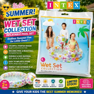 INTEX Kids Inflatable Swimming Pool Set | Summer Pool for Kids