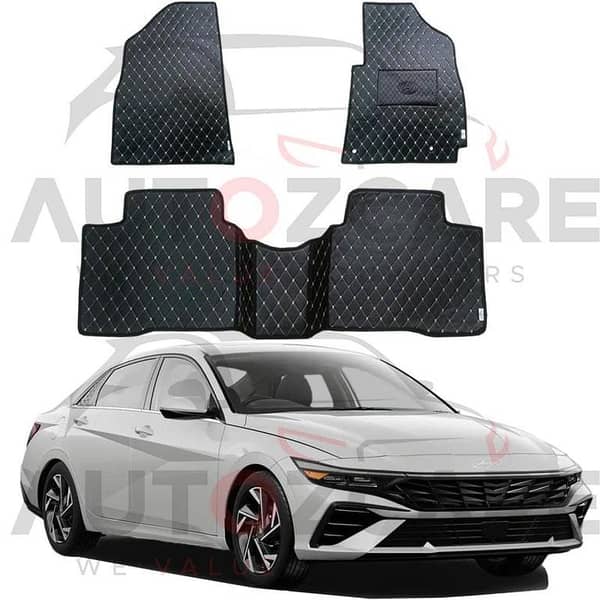 Hyundai Elantra EV 7D Floor Mat ( Flat Style ) 3PCS - Model 2024-2025