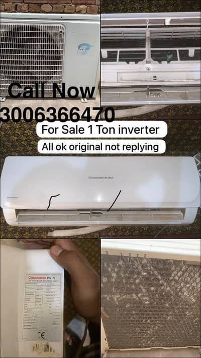 Changhong Ruba 1 Ton DC Inverter AC – Like New Condition. 03006366470