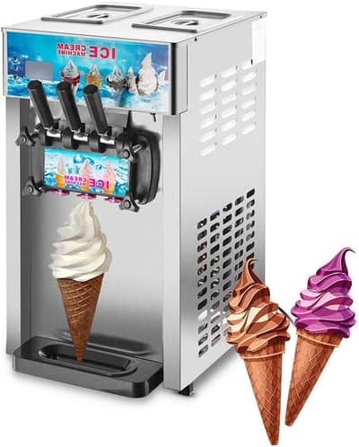 Con Ice Cream Machine with Double Chamber with 3 Handle with Copper Mo
