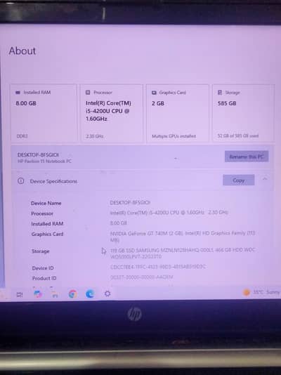 HP pavilion 15 notebook