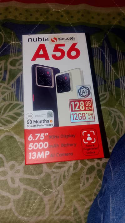 NubiaA56 with box only 3 months used 10/10 condition with box and orig