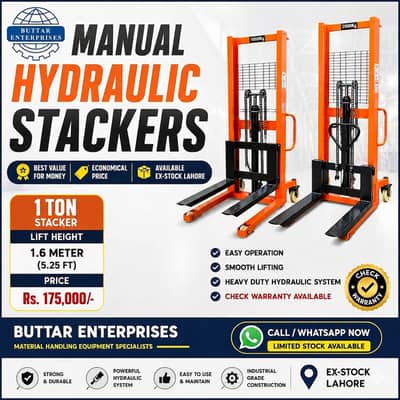 1 Ton Manual Hand Pallet Stacker Lifter 5.25ft | pallet stacker |