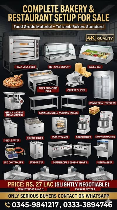 Pizza Deck Oven, Hot Case & Exhaust System