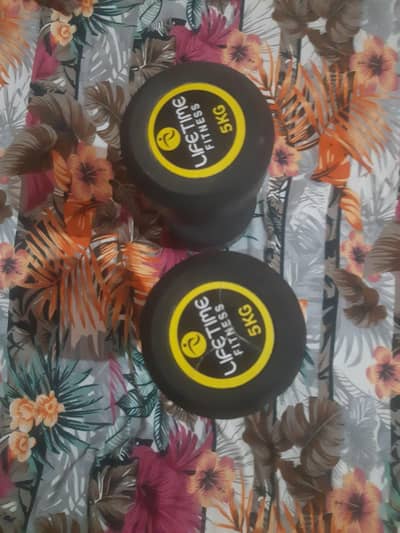 5kg rubber dumbells pear