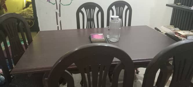 Golden opportunity Dining table with 6 chairs for sale urgent sale