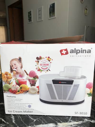 Brand new ALPINA ICECREAM MAKER SF-3010