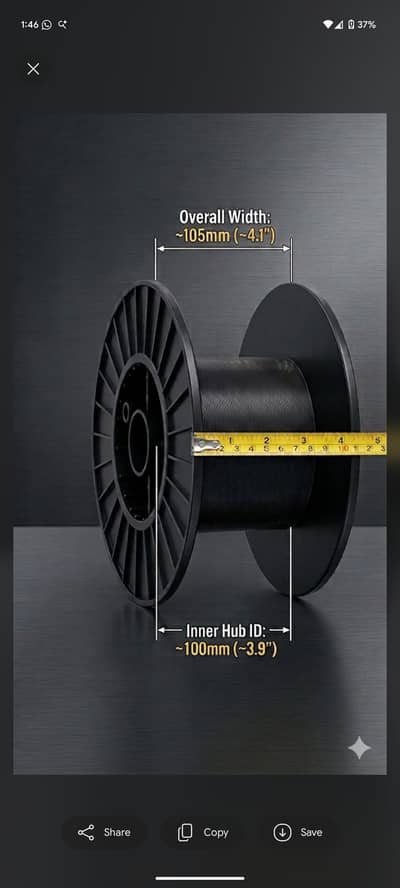 Empty Plastic Wire Spool / Cable Reel – 8 Inch | Available