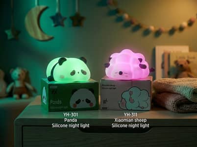Adorable Panda Night Light | Soft Silicone | Bedroom Decor