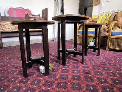 wooden tables