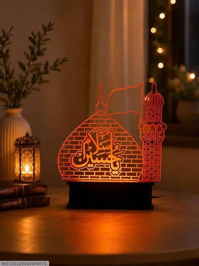 YA HUSSAIN (RA),NAME acrylic led light lamp Muharram stock