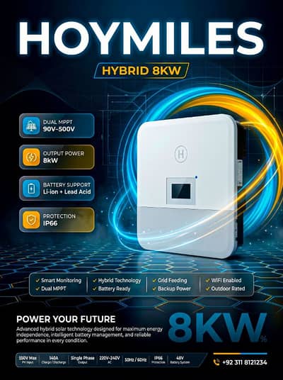 Hoymiles Solar Inverters | 8kW Hybrid Inverter IP66
