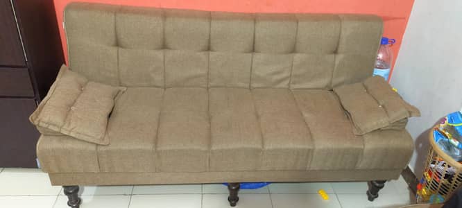 *Premium Sofa Cum Bed (02 pieces) - Barely Used, 9/10