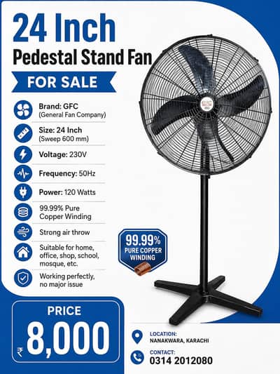 GFC 24 inch Pedistal Stand Fan For sale