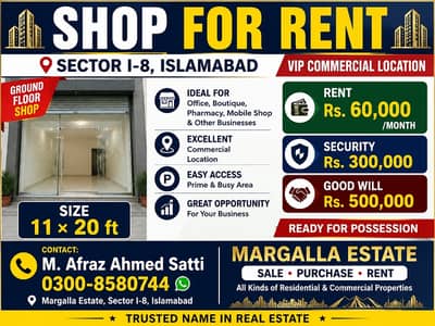 I-8 Markaz 2nd Floor office For Rent.